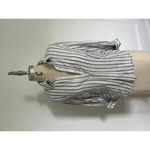 H&M - Women’s Casual Striped Button-Up Shirt, size M